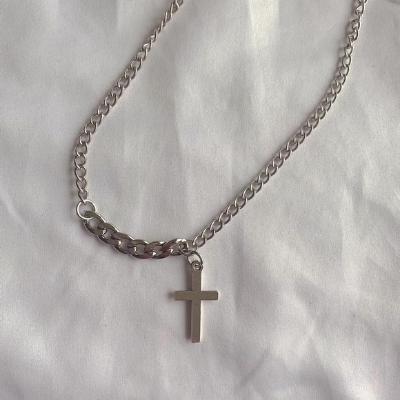 Silver Cross Necklace - Picture 2 of 2